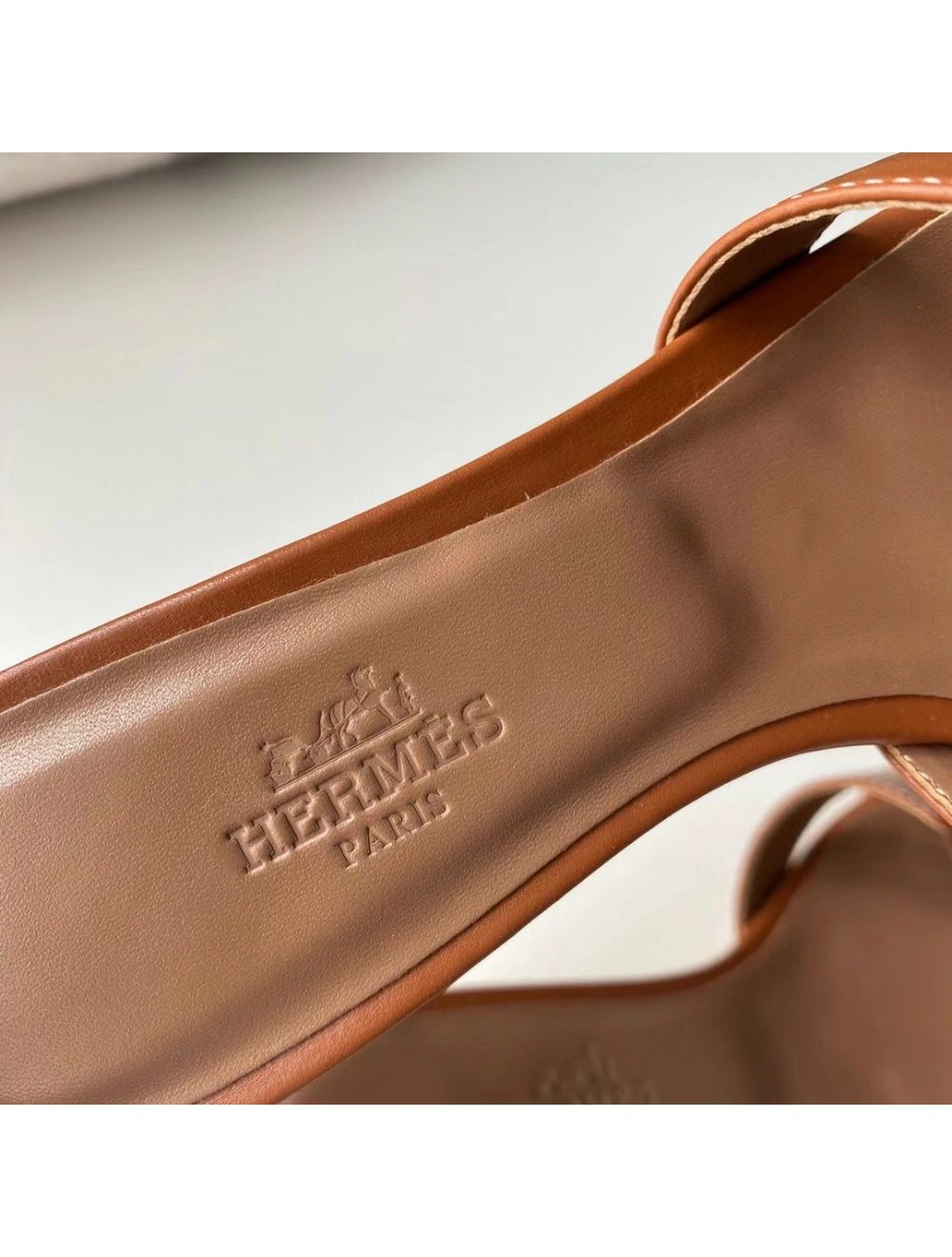 Hermes Oasis Sandals In Gold Swift Leather