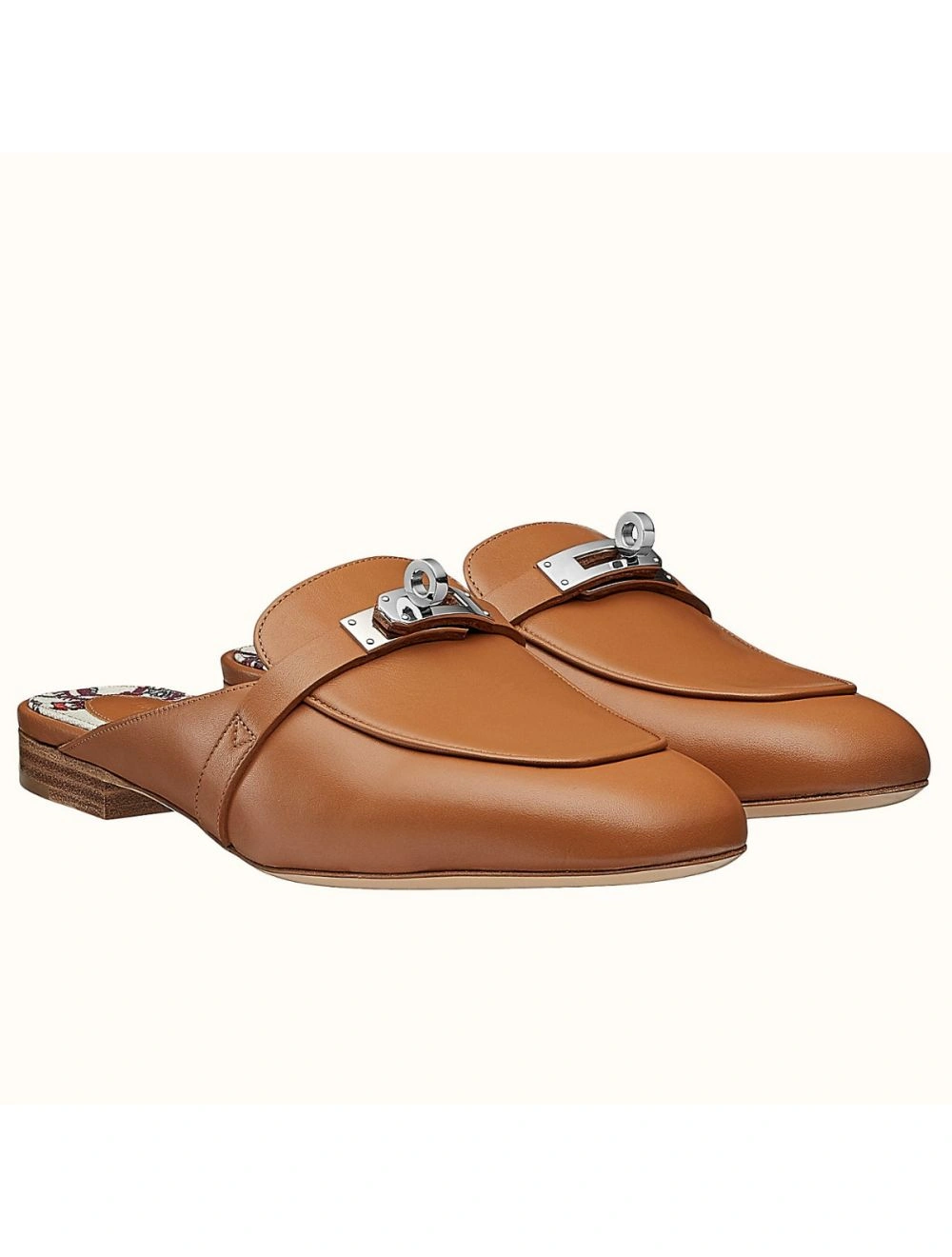 Hermes Oz Mules In Brown Calfskin