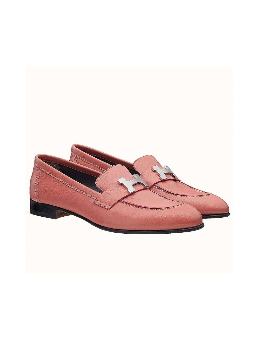 Hermes Paris Loafers In Pink Goatskin
