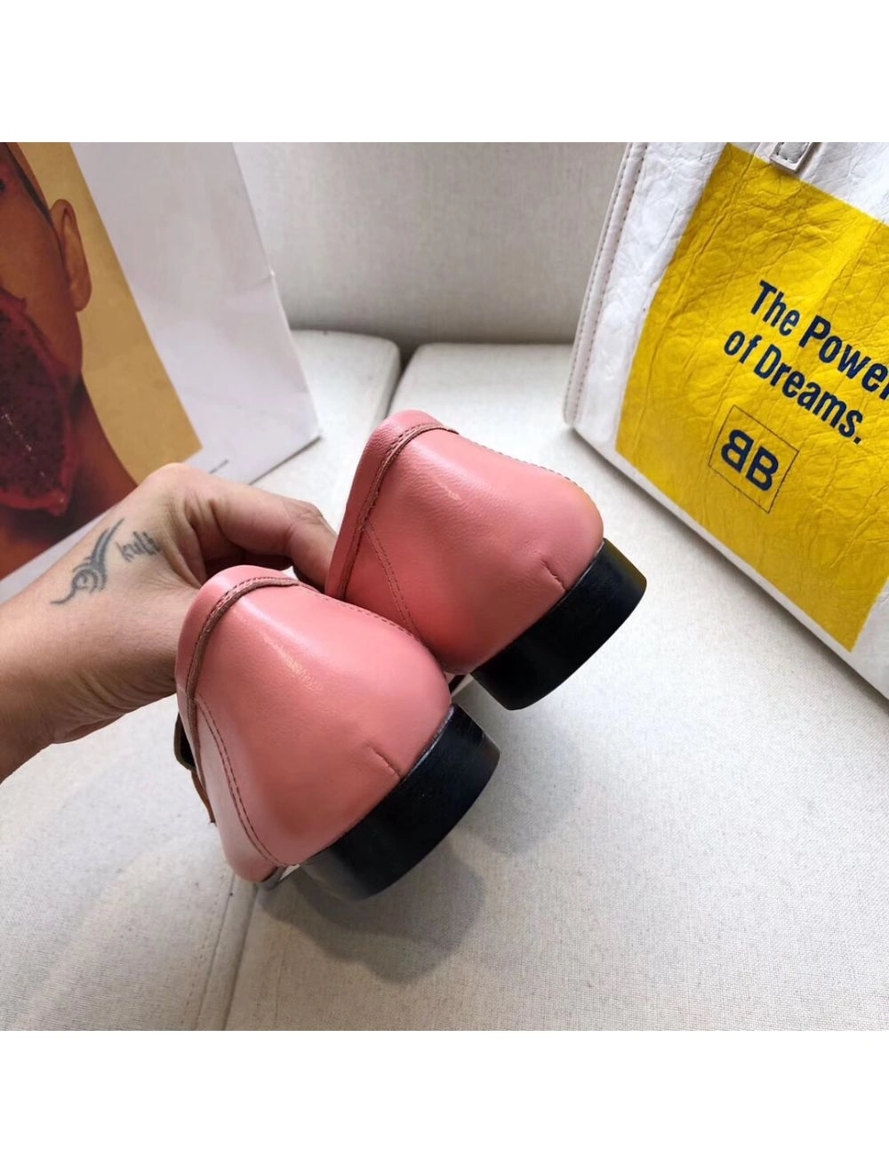 Hermes Paris Loafers In Pink Goatskin