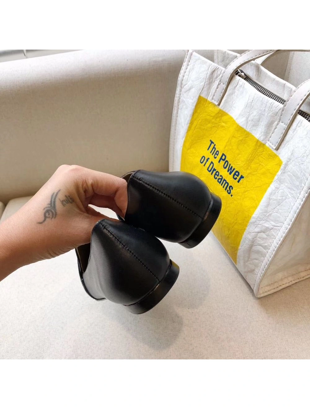 Hermes Pegase Ballerina Flats In Black Leather