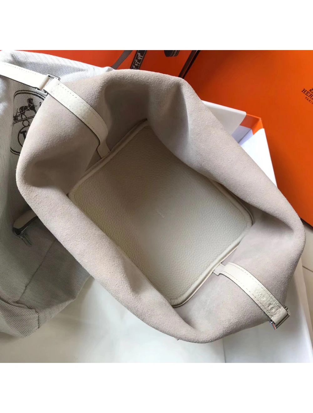 Hermes Picotin Lock 18 Bag In Beton Clemence Leather