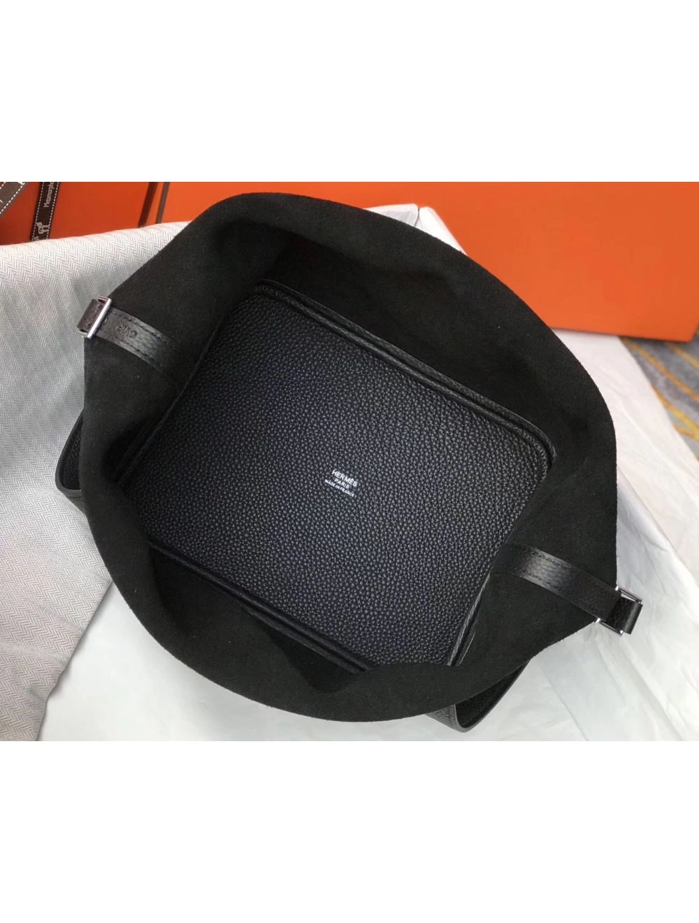 Hermes Picotin Lock 18 Bag In Black Clemence Leather