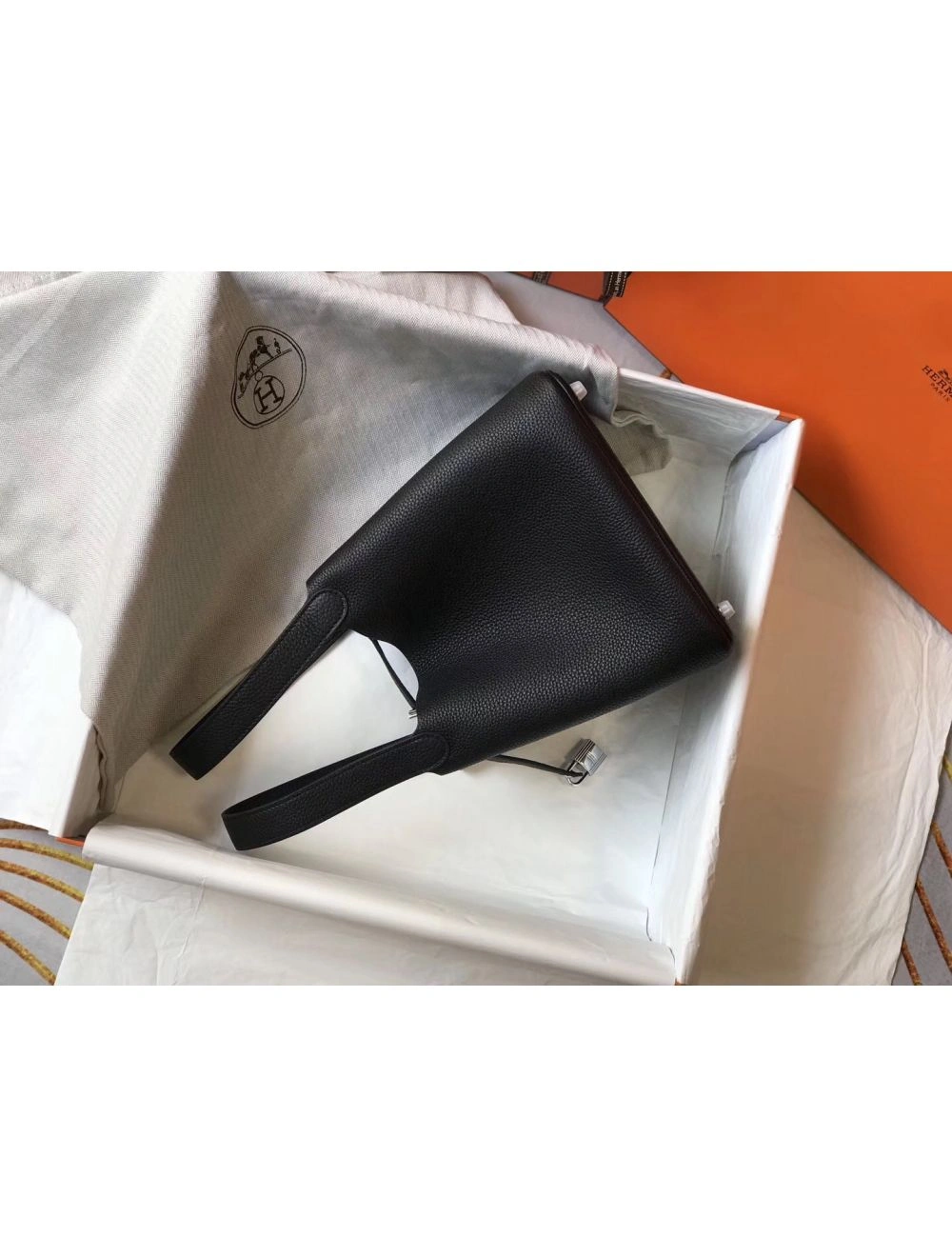 Hermes Picotin Lock 18 Bag In Black Clemence Leather