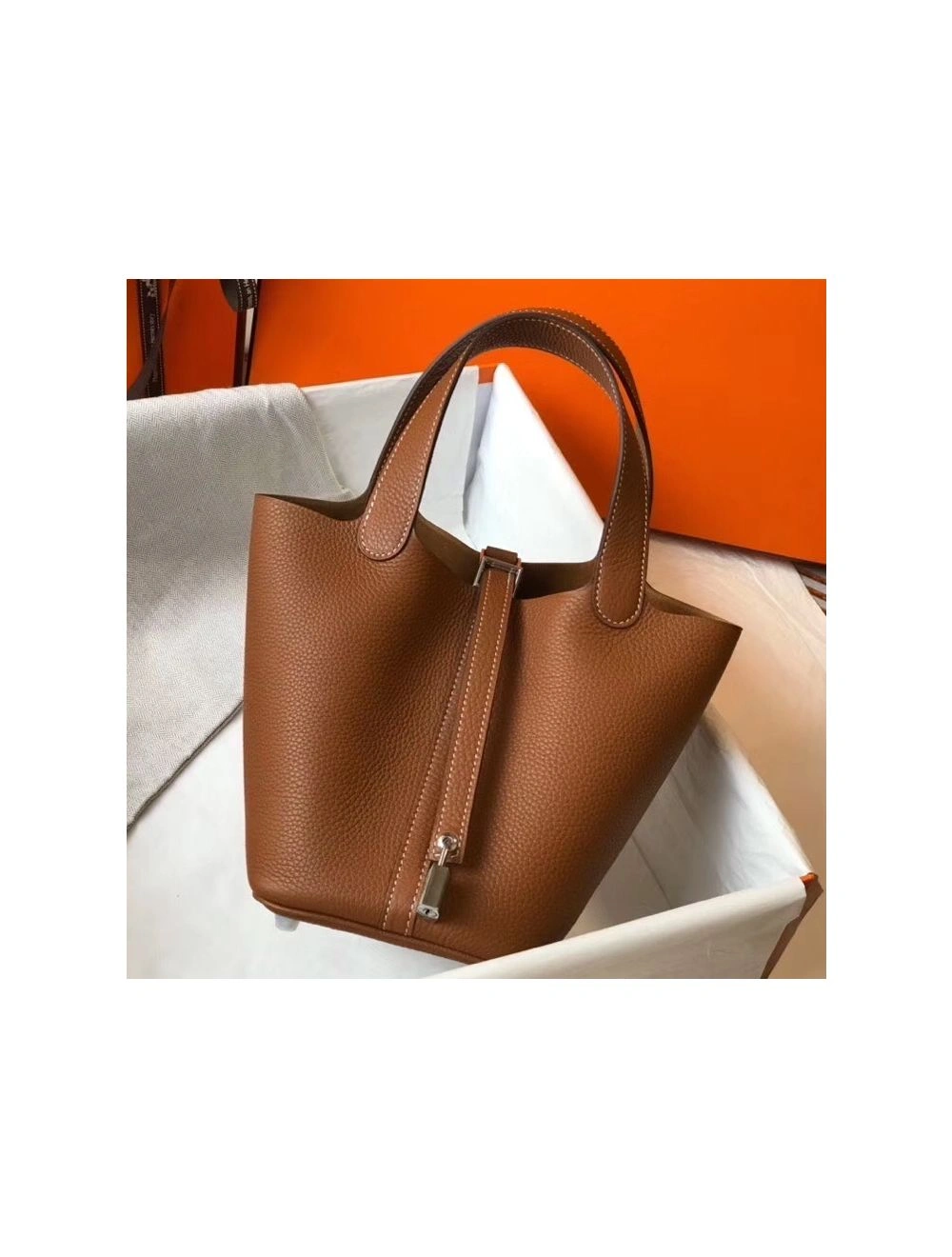 Hermes Picotin Lock 18 Bag In Gold Clemence Leather