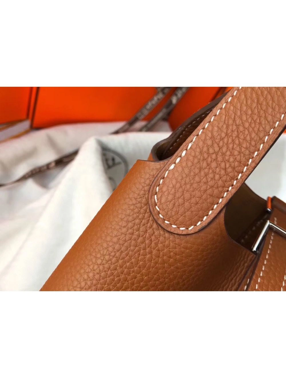 Hermes Picotin Lock 18 Bag In Gold Clemence Leather