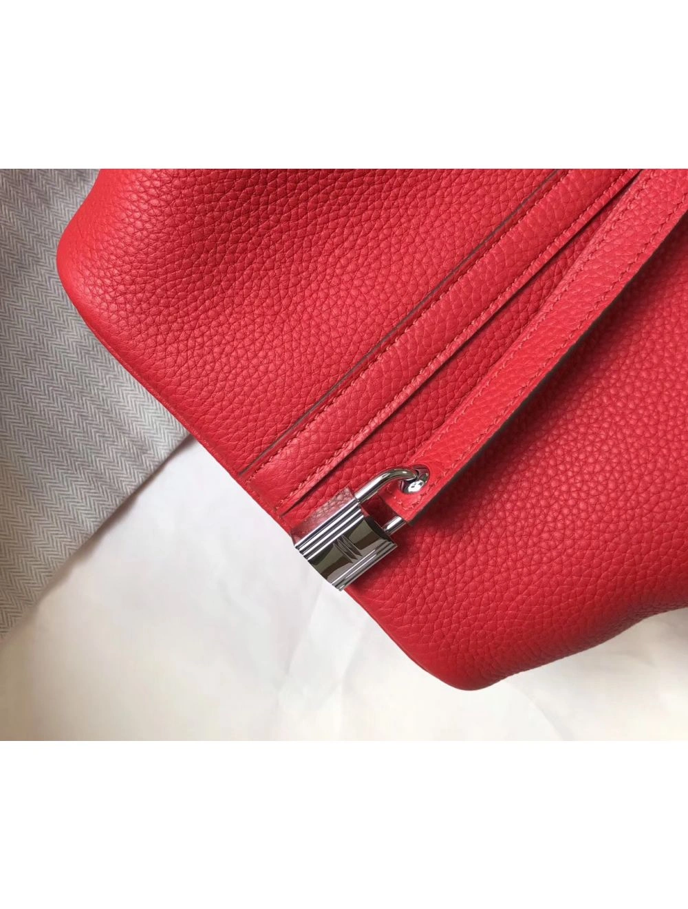 Hermes Picotin Lock 18 Bag In Red Clemence Leather
