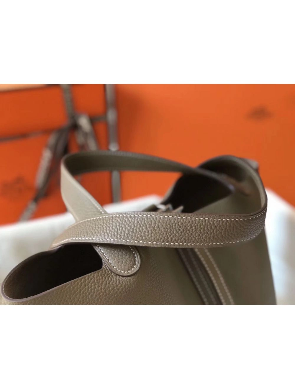 Hermes Picotin Lock 18 Bag In Trench Clemence Leather