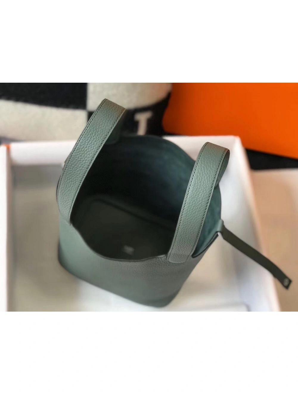 Hermes Picotin Lock 18 Bag In Vert Amande Clemence Leather