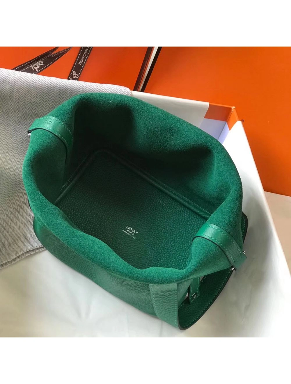 Hermes Picotin Lock 18 Bag In Vert Vertigo Clemence Leather