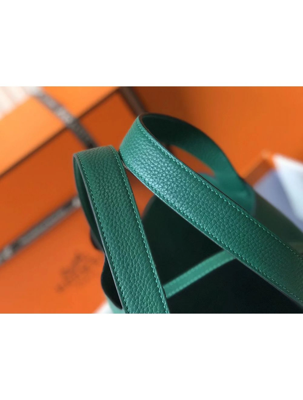 Hermes Picotin Lock 18 Bag In Vert Vertigo Clemence Leather