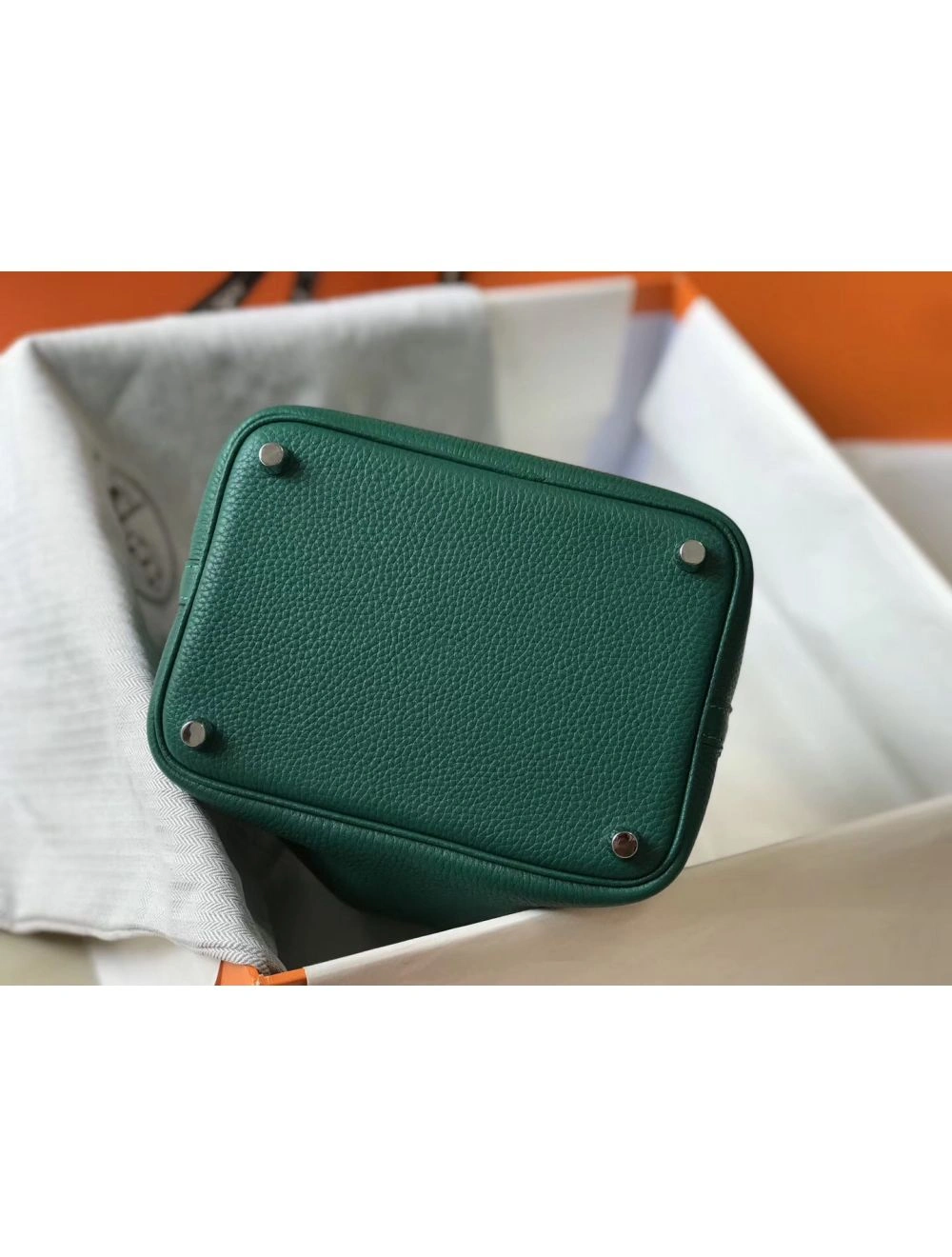 Hermes Picotin Lock 18 Bag In Vert Vertigo Clemence Leather