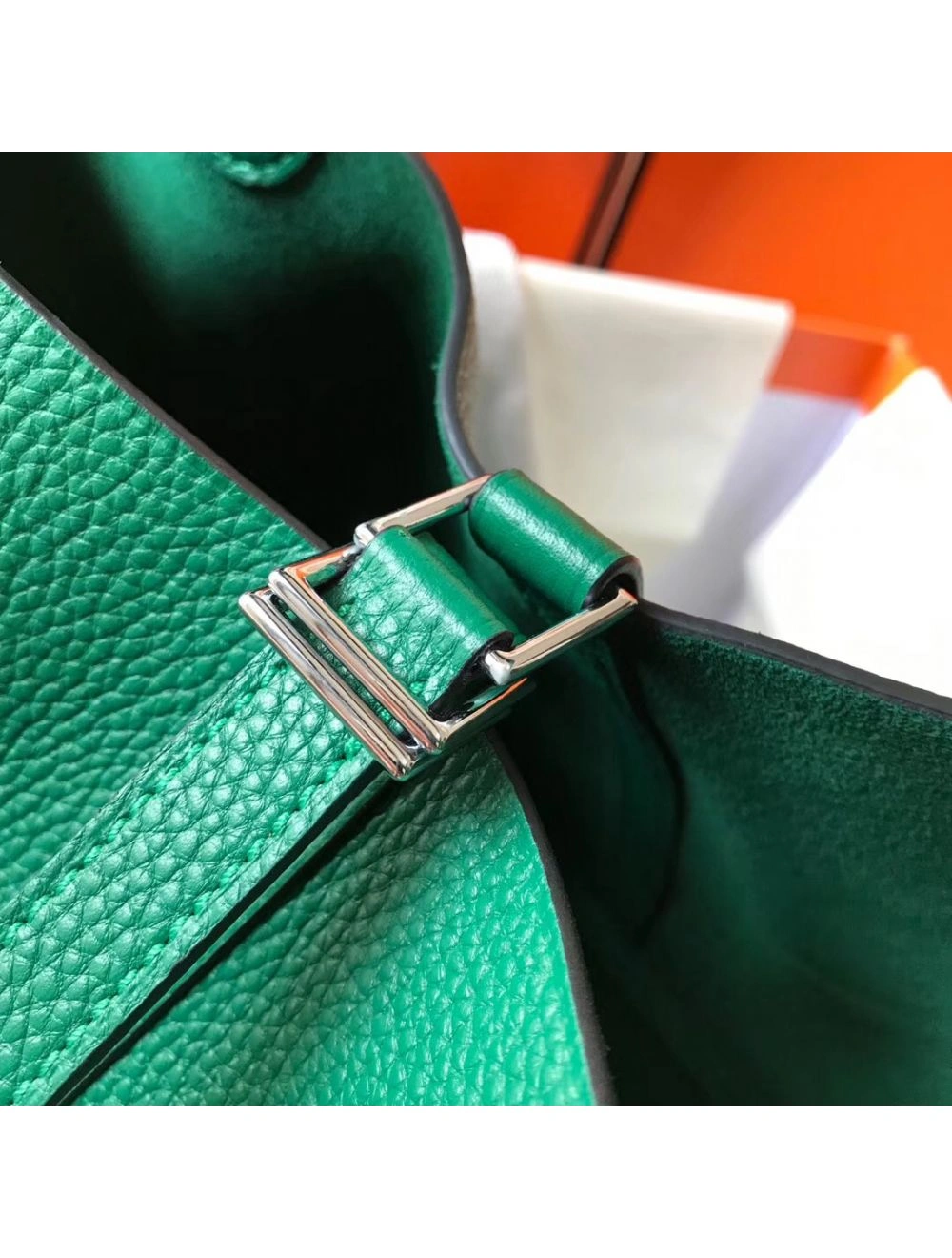 Hermes Picotin Lock 18 Bag In Vert Vertigo Clemence Leather