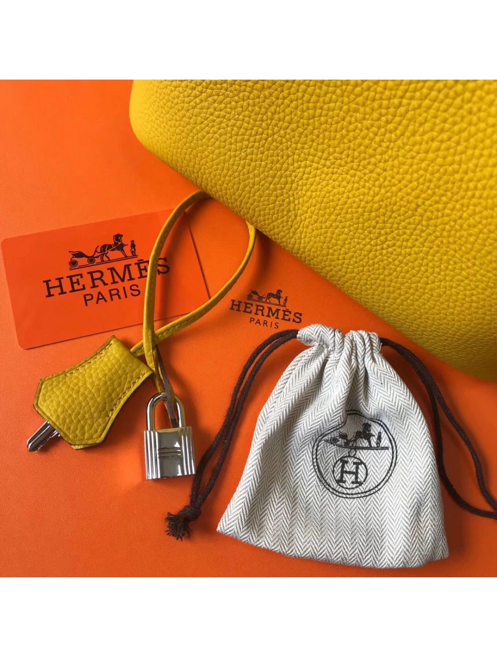 Hermes Picotin Lock 18 Bag In Yellow Clemence Leather