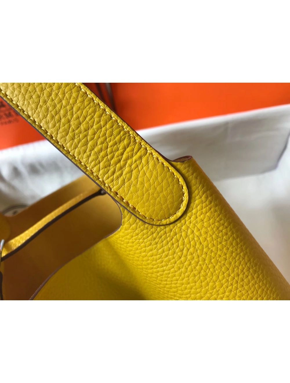 Hermes Picotin Lock 18 Bag In Yellow Clemence Leather