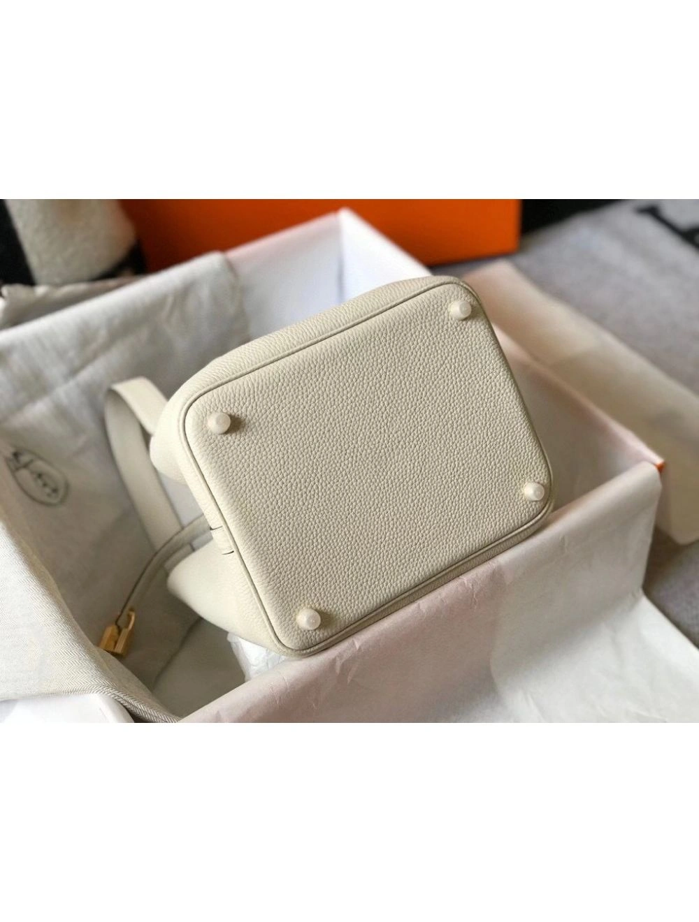 Hermes Picotin Lock 22 Bag In Beton Clemence Leather