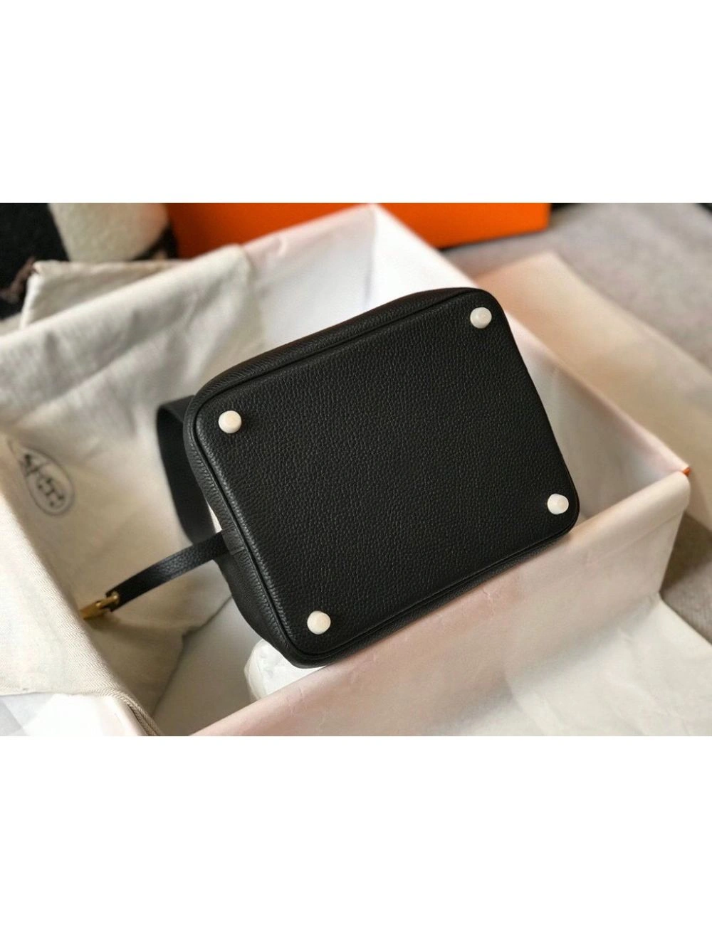 Hermes Picotin Lock 22 Bag In Black Clemence Leather