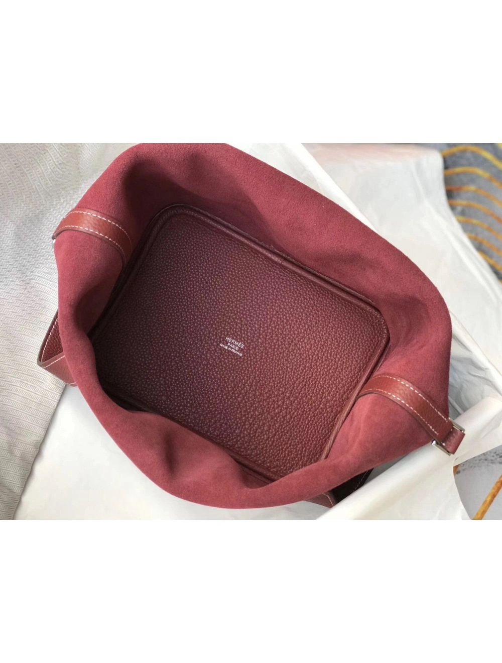 Hermes Picotin Lock 22 Bag In Bordeaux Clemence Leather