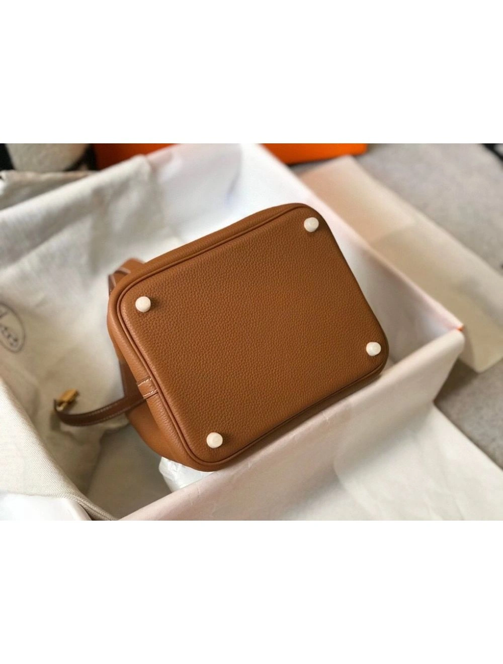 Hermes Picotin Lock 22 Bag In Gold Clemence Leather