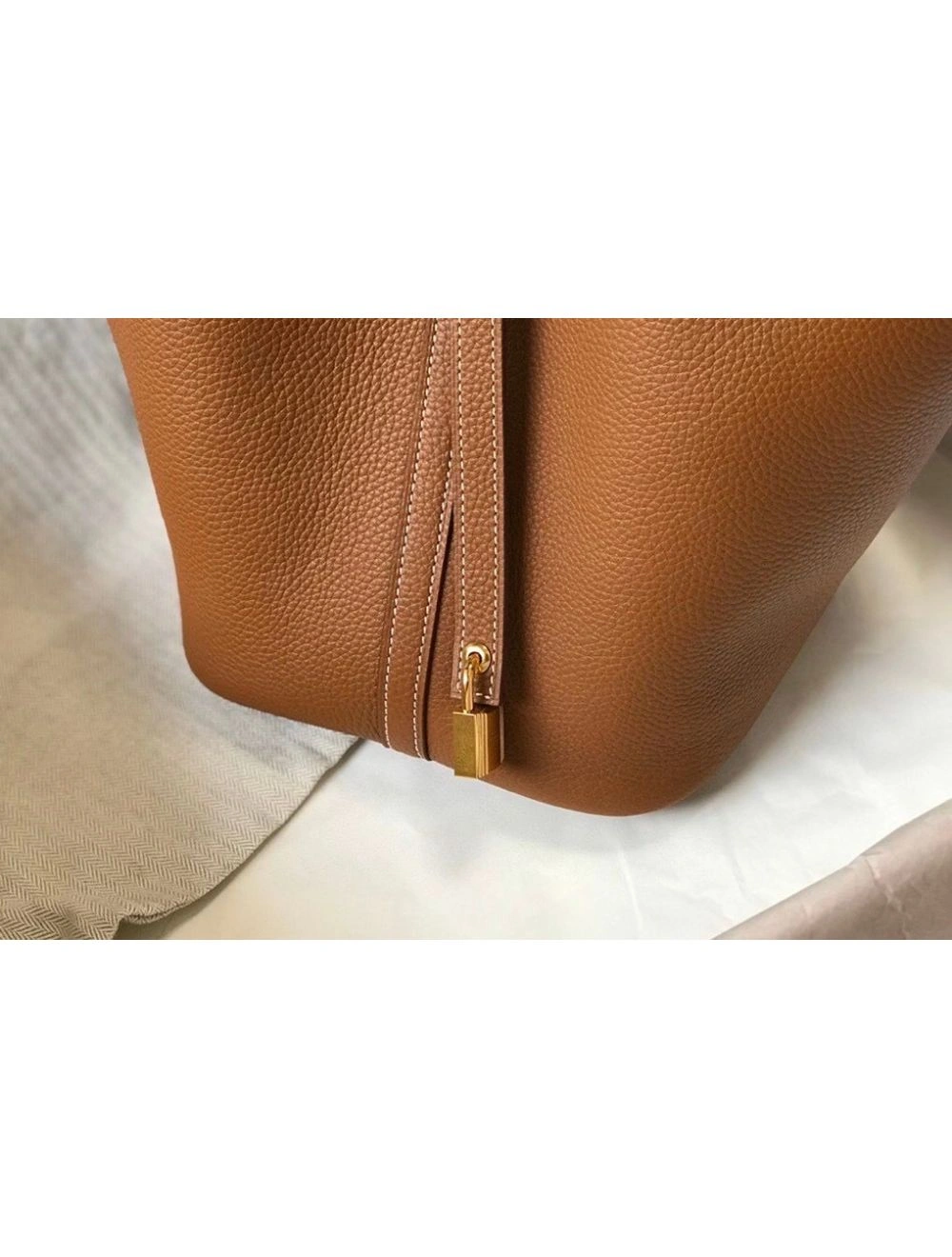 Hermes Picotin Lock 22 Bag In Gold Clemence Leather