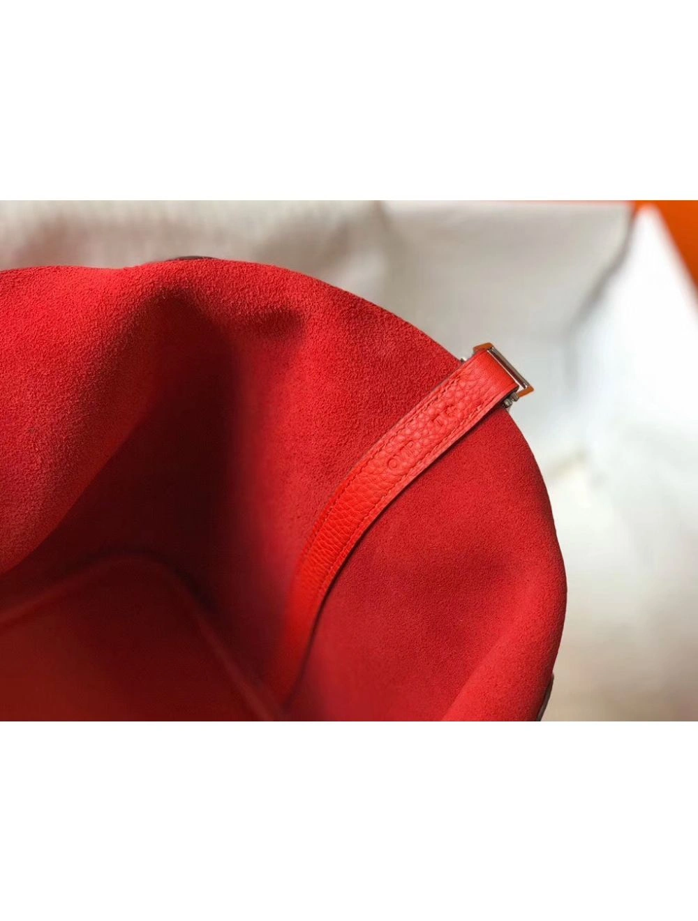 Hermes Picotin Lock 22 Bag In Red Clemence Leather