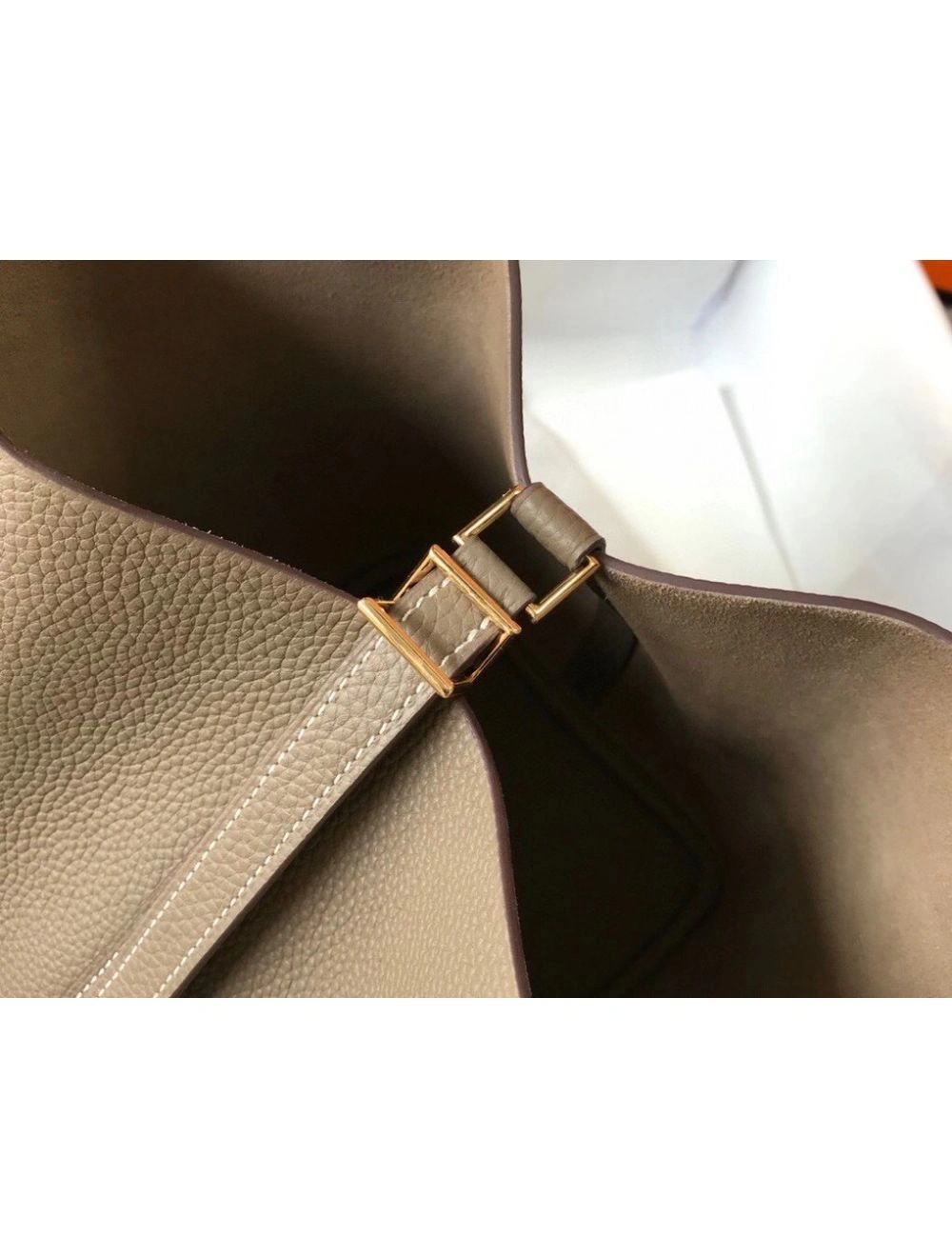 Hermes Picotin Lock 22 Bag In Taupe Clemence Leather