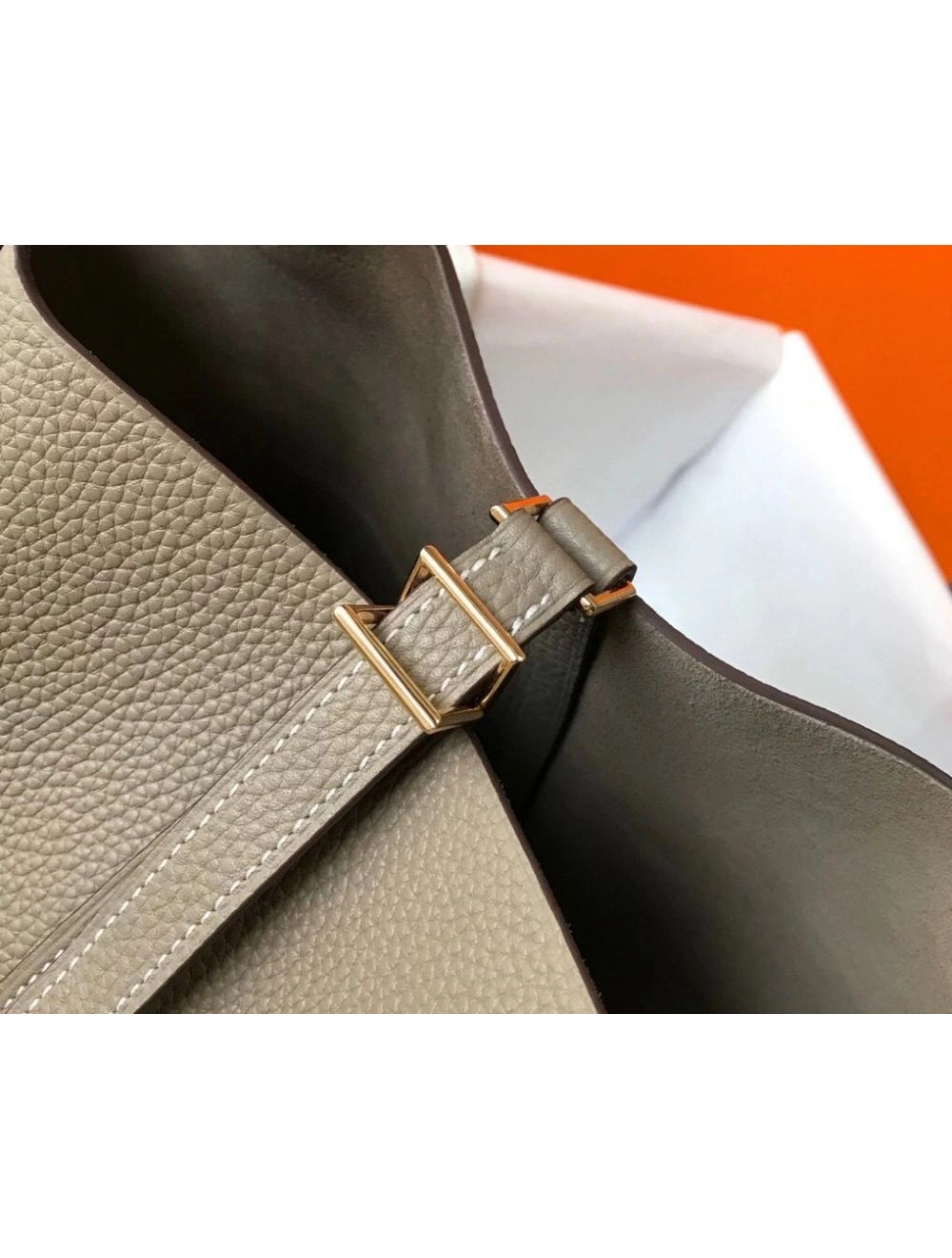 Hermes Picotin Lock 22 Bag In Tourterelle Clemence Leather