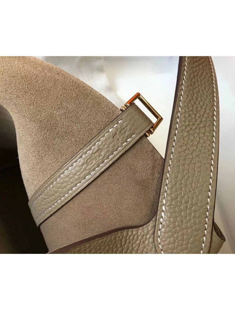 Hermes Picotin Lock 22 Bag In Tourterelle Clemence Leather