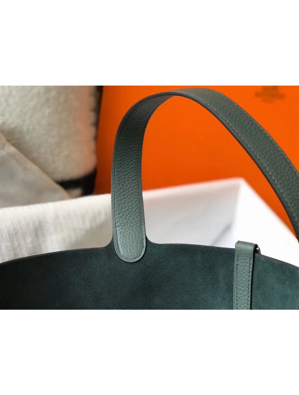 Hermes Picotin Lock 22 Bag In Vert Amande Clemence Leather