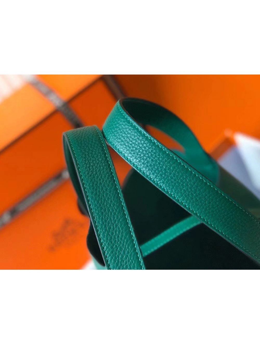 Hermes Picotin Lock 22 Bag In Vert Vertigo Clemence Leather