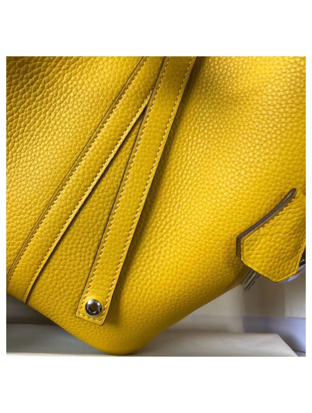 Hermes Picotin Lock 22 Bag In Yellow Clemence Leather