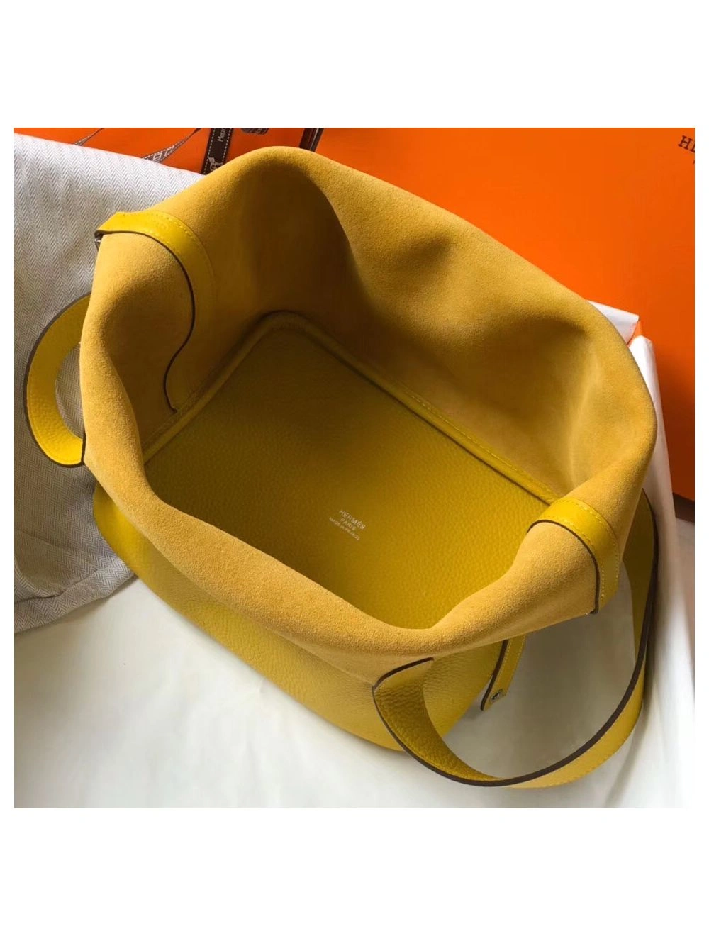 Hermes Picotin Lock 22 Bag In Yellow Clemence Leather