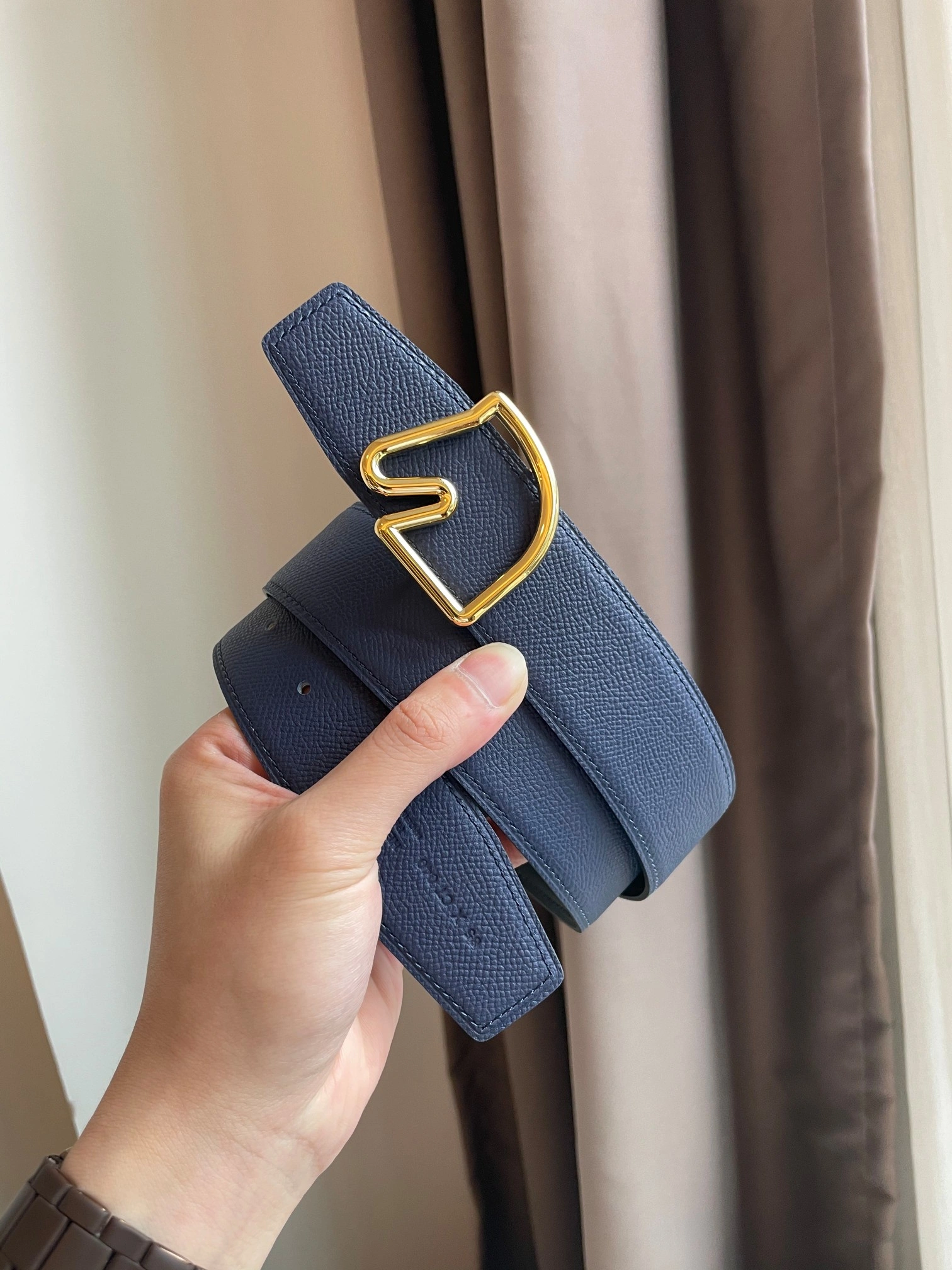 Hermes Reversible Leather Men Belt Width 3.8cm 084