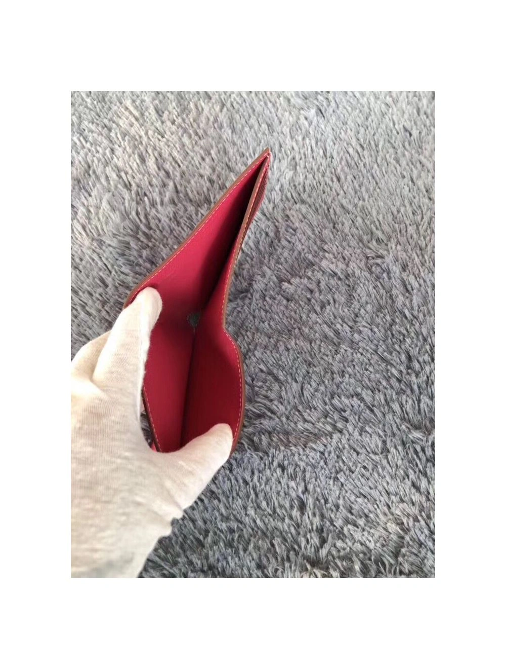 Hermes Rose Red MC2 Copernic Compact Wallet