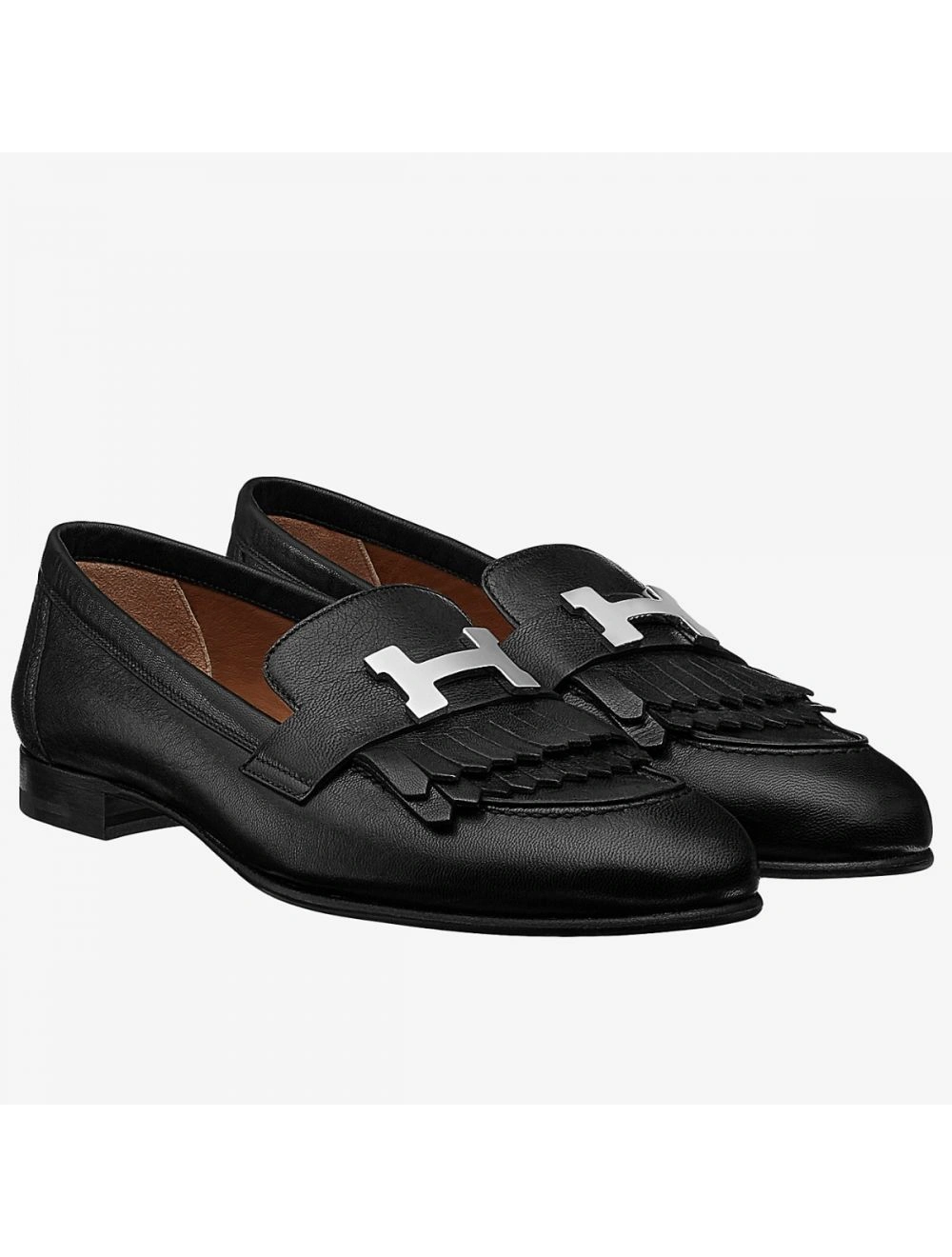Hermes Royal Loafers In Black Calfksin