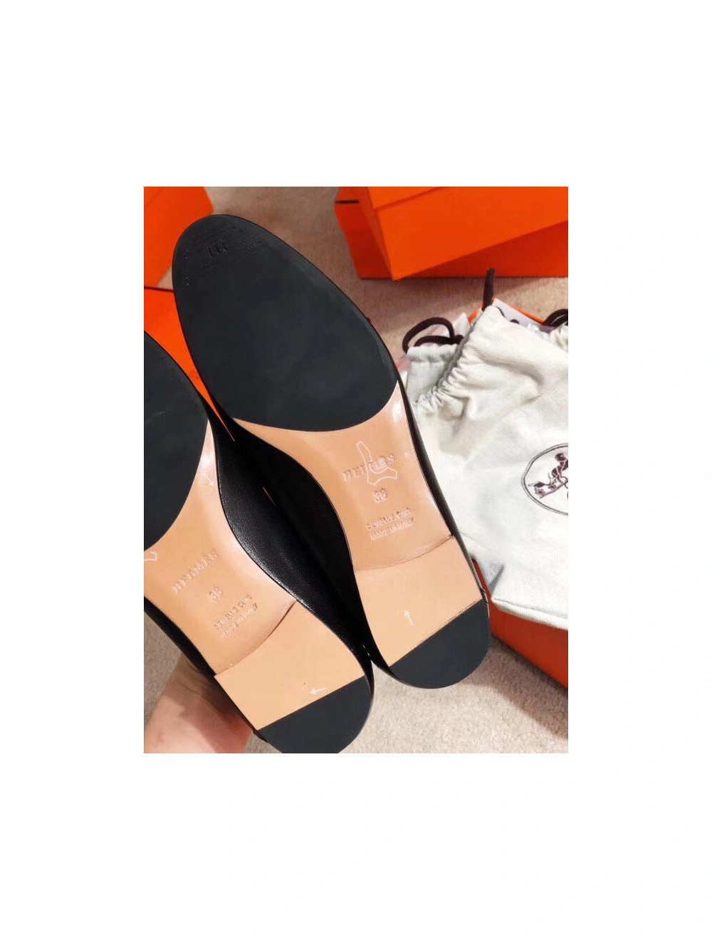 Hermes Royal Loafers In Black Calfksin