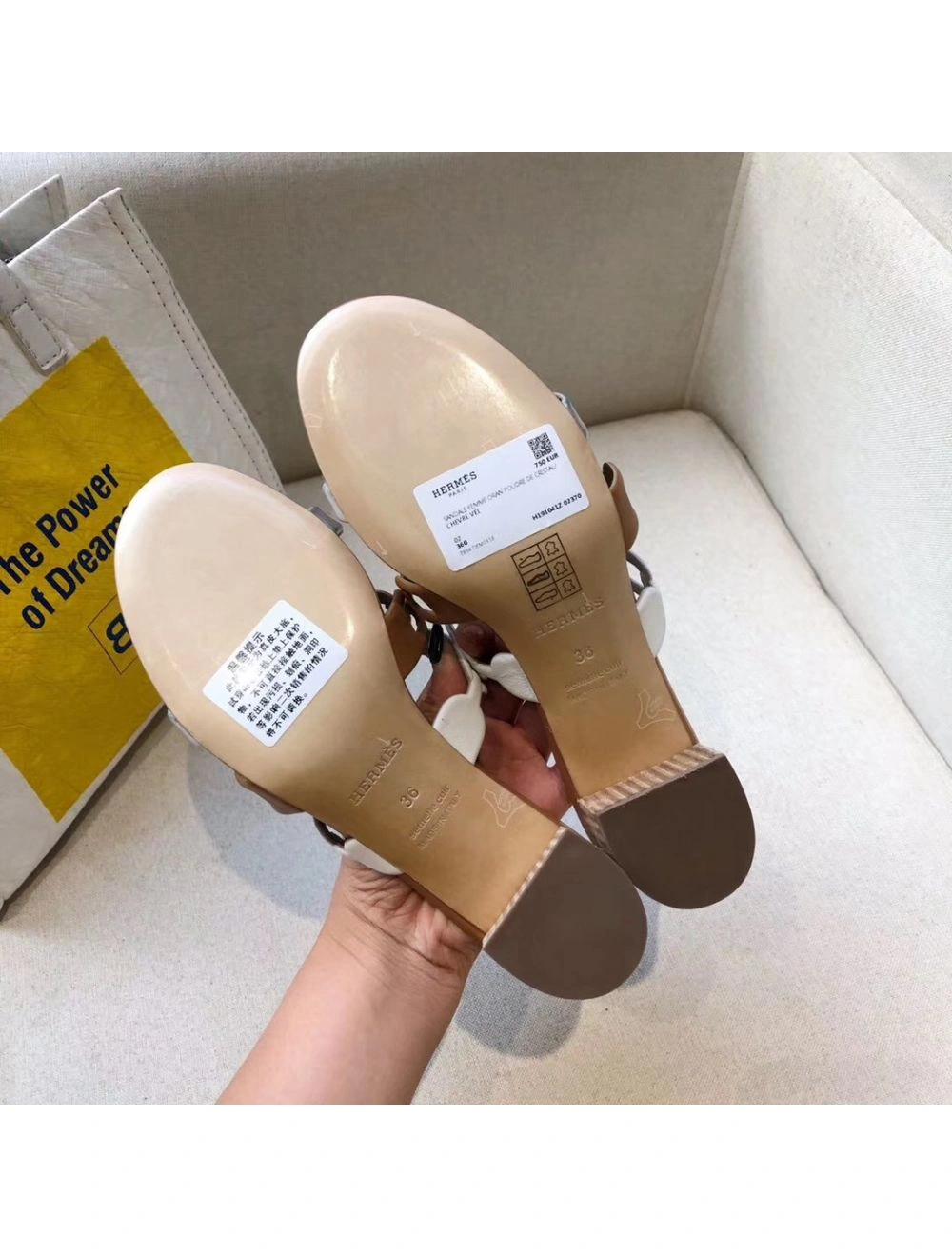 Hermes Tandem Sandals In Multicolour Lambskin