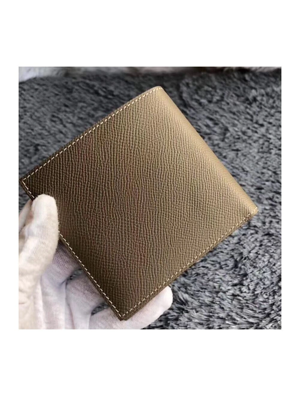 Hermes Taupe MC2 Copernic Compact Wallet