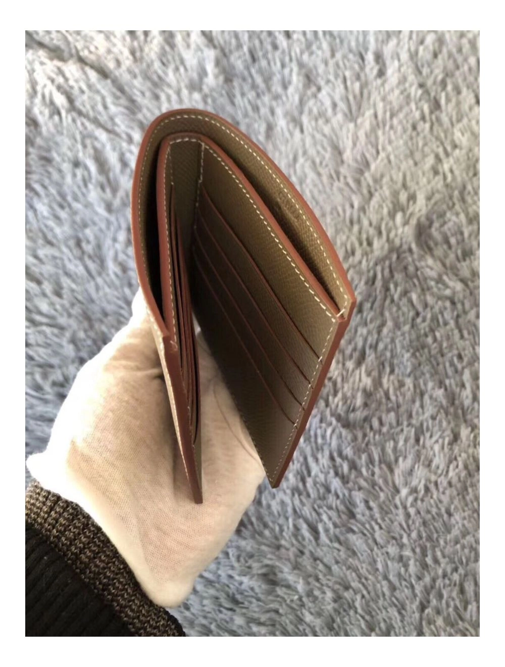 Hermes Taupe MC2 Copernic Compact Wallet