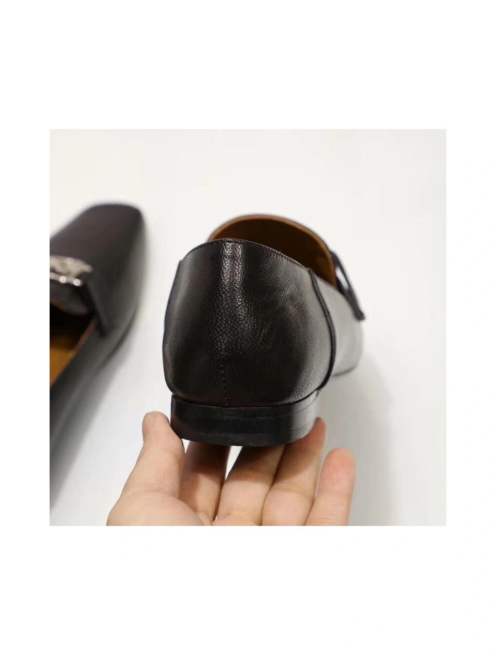 Hermes Time Loafers In Black Goatskin