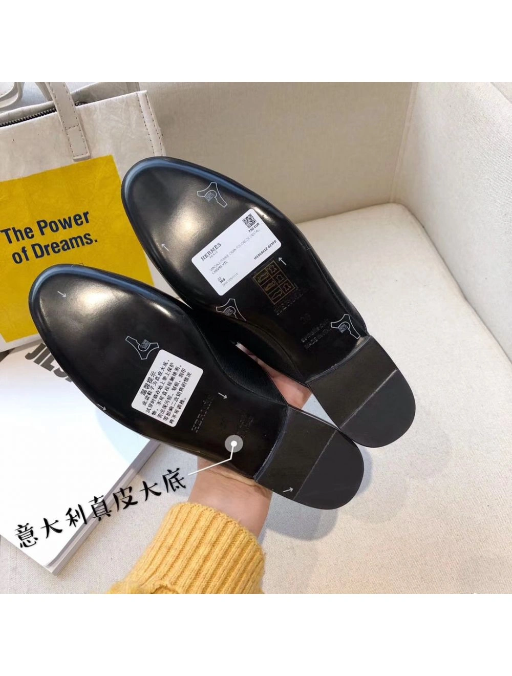 Hermes Trocadero Mules In Black Goatskin