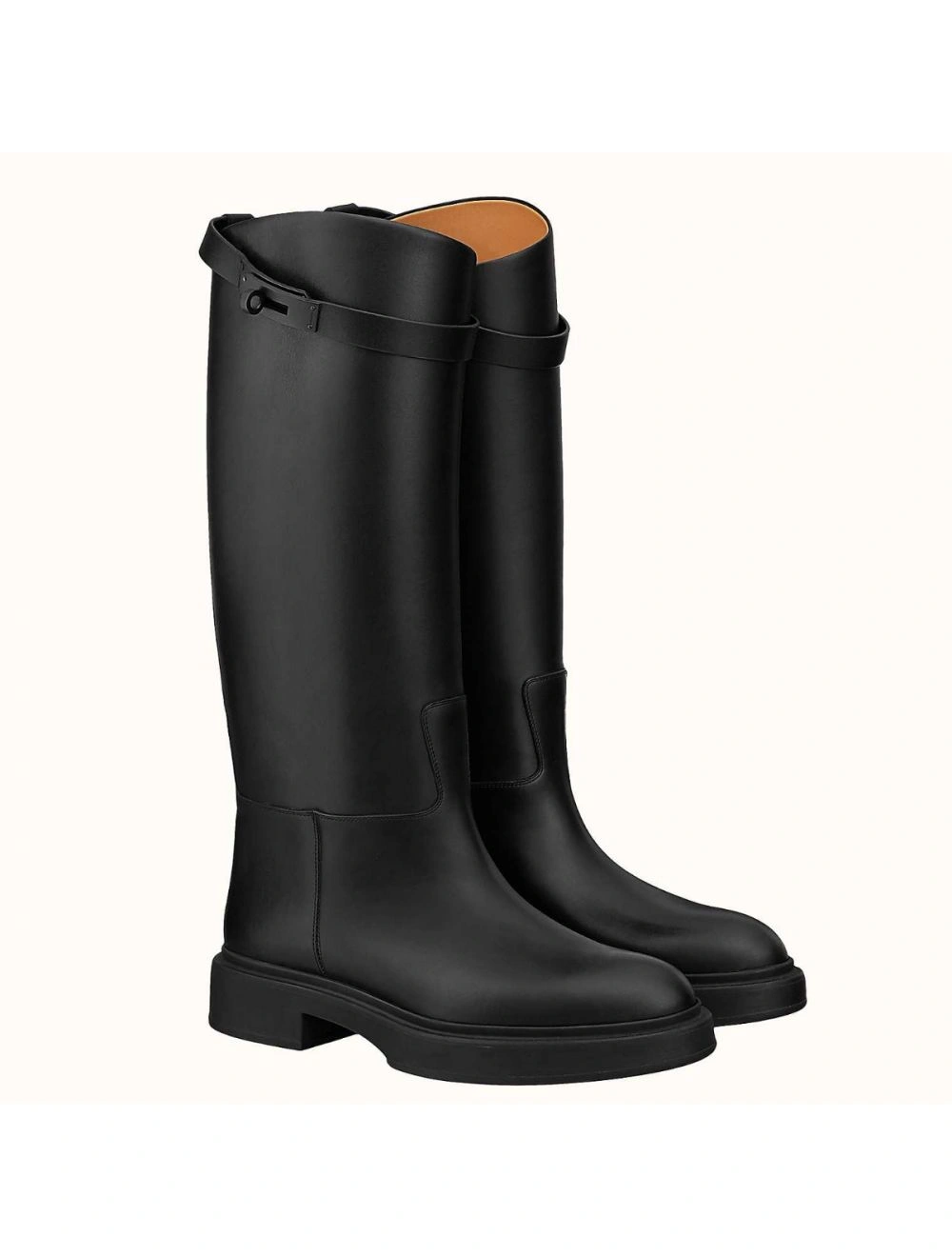 Hermes Variation Boots In Black Calfskin