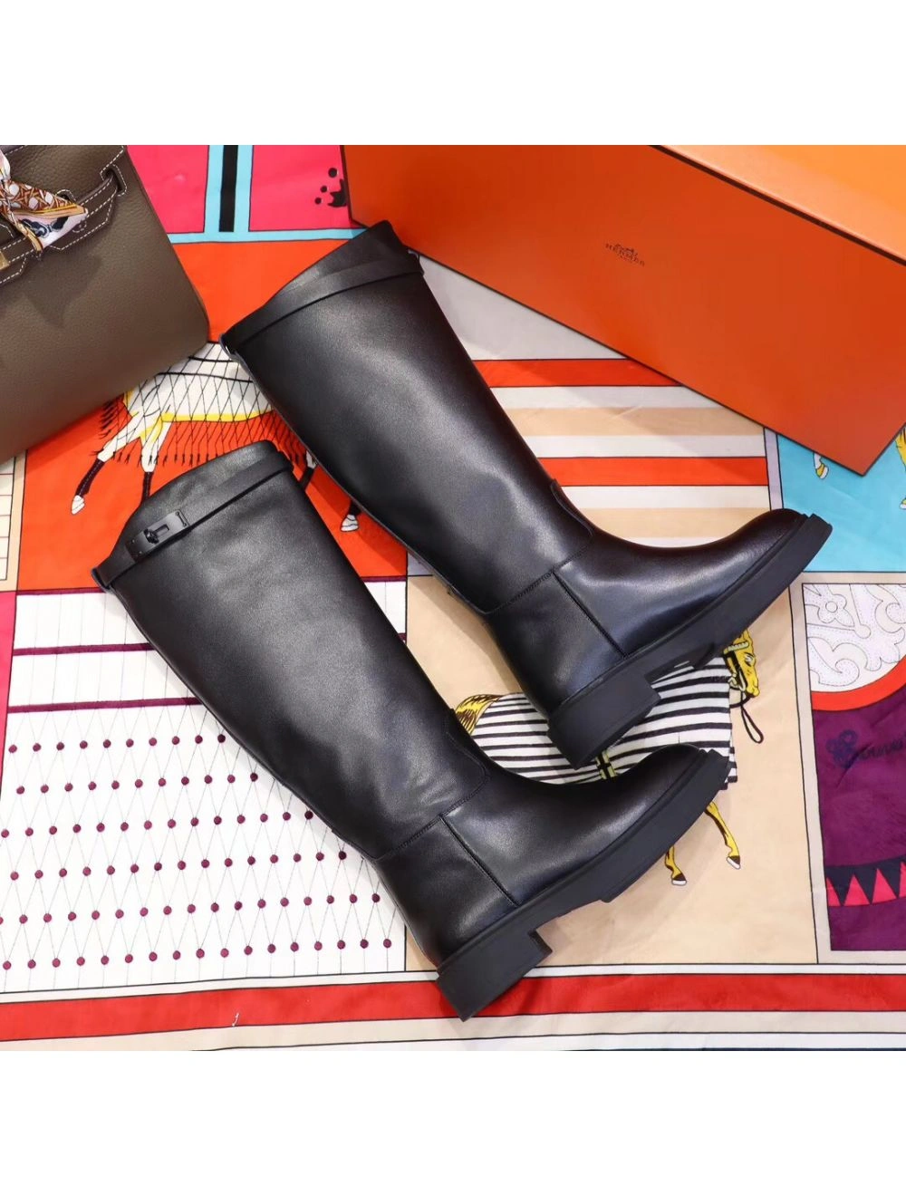 Hermes Variation Boots In Black Calfskin