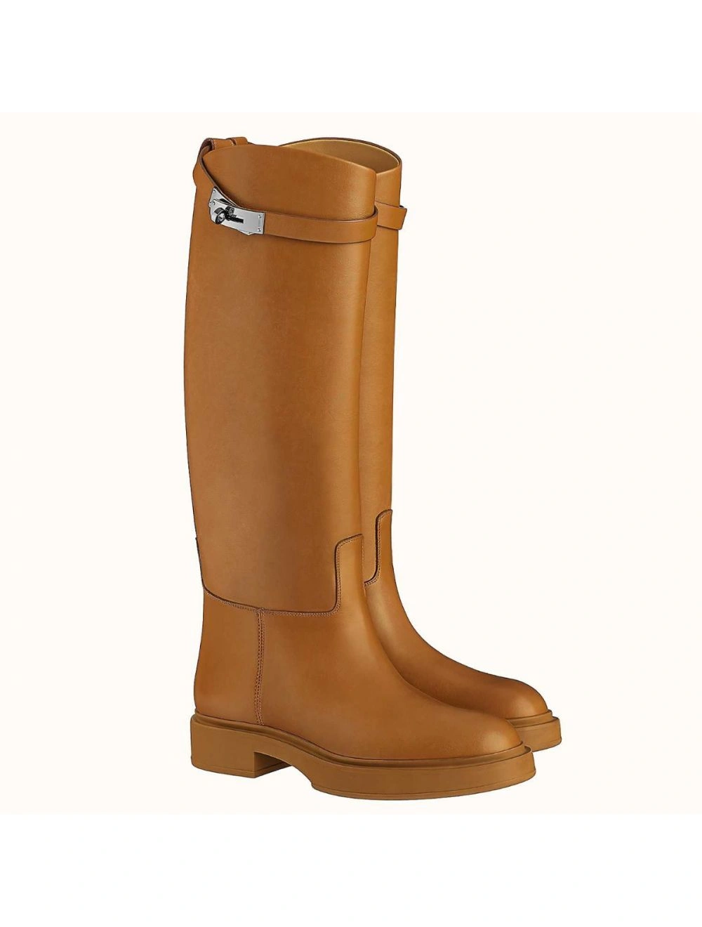 Hermes Variation Boots In Brown Calfskin