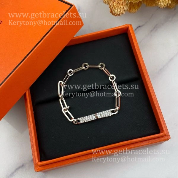 Hermes Women Kelly Chaine Bracelet With Diamonds Silver Yellow Gold Rose Gold Hot Selling Jewellery Online