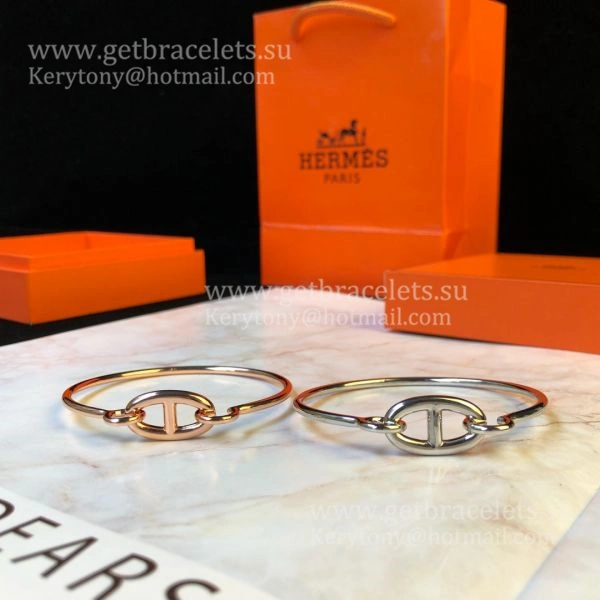Hermes Women Ronde Bracelet Silver Rose Gold Yellow Gold Timeless Style