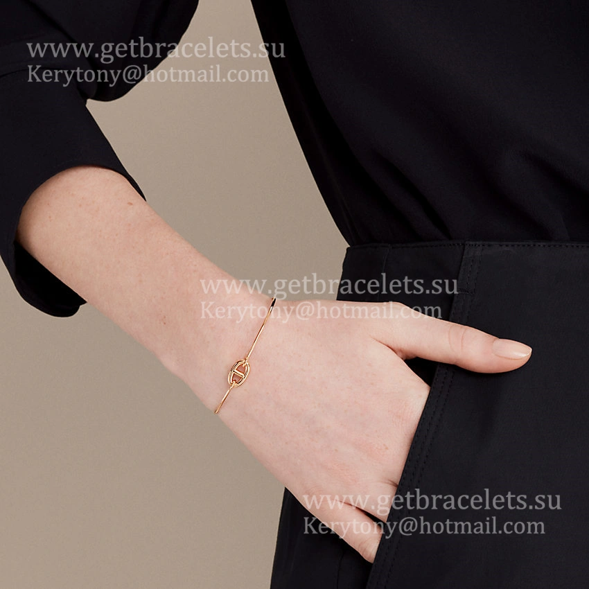 Hermes Women Ronde Bracelet Silver Rose Gold Yellow Gold Timeless Style