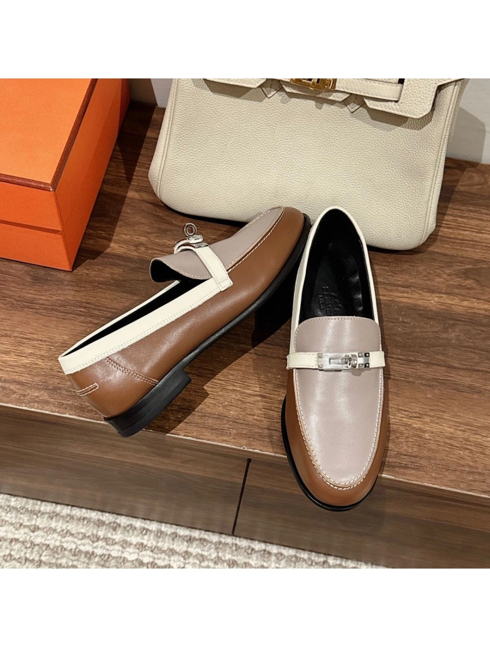 Hermes Women’s Destin Loafers in Multicolor Leather