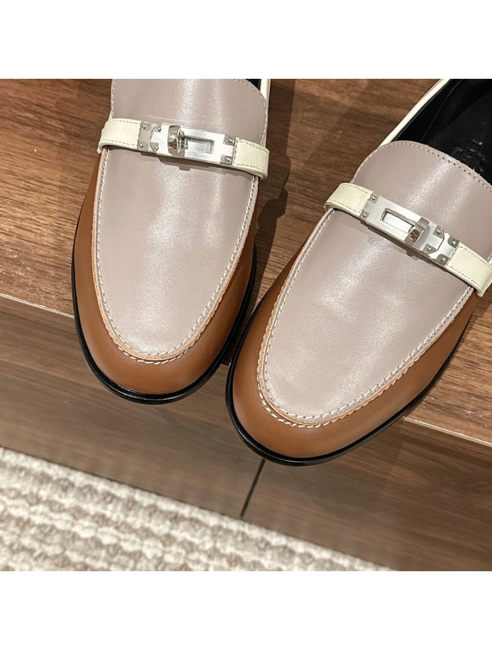 Hermes Women’s Destin Loafers in Multicolor Leather