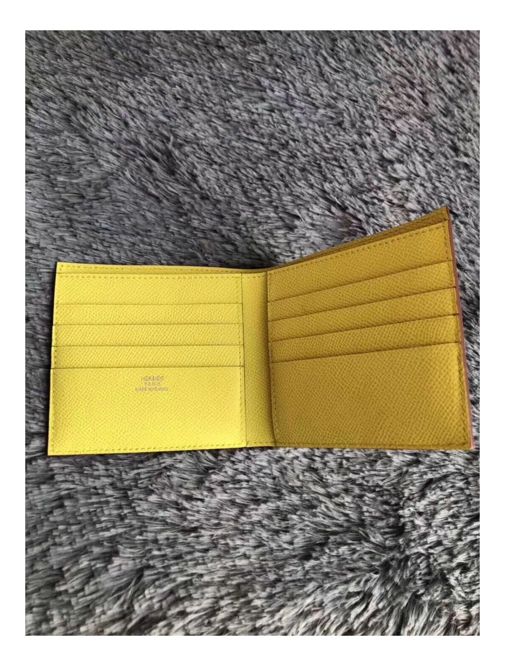 Hermes Yellow MC2 Copernic Compact Wallet